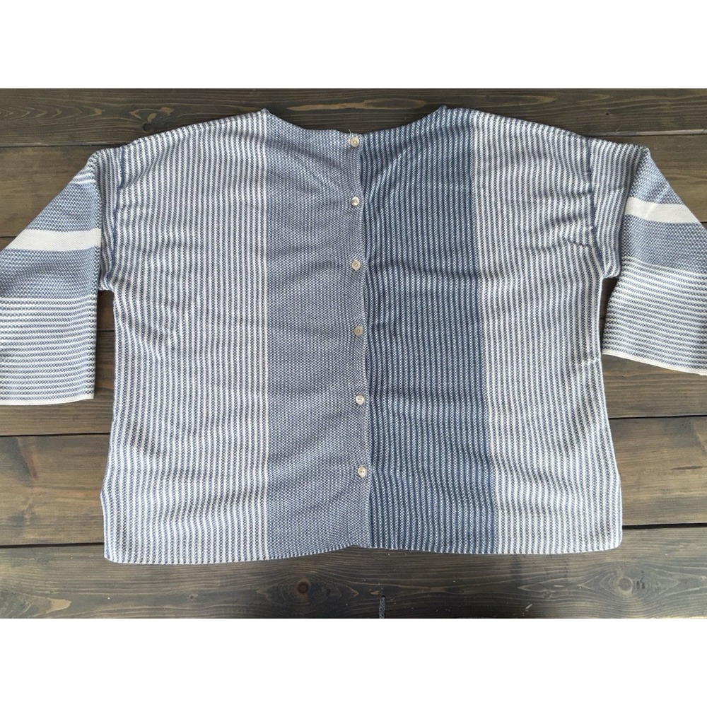 WRAP London Blue White Striped Cotton Tunic Top Womens Plus Size 18 UK 22 - Picture 10 of 10